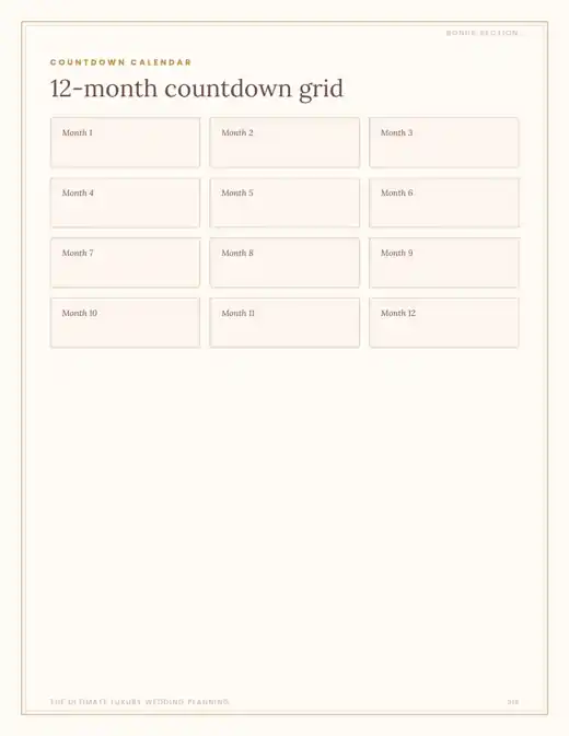 Wedding Planner bonus printable page