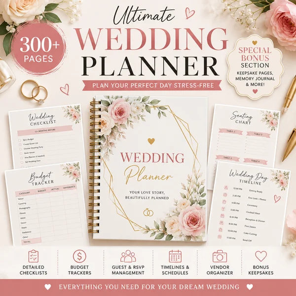 Ultimate 300+ Page Wedding Planner Every Bride Needs in 2026 💍