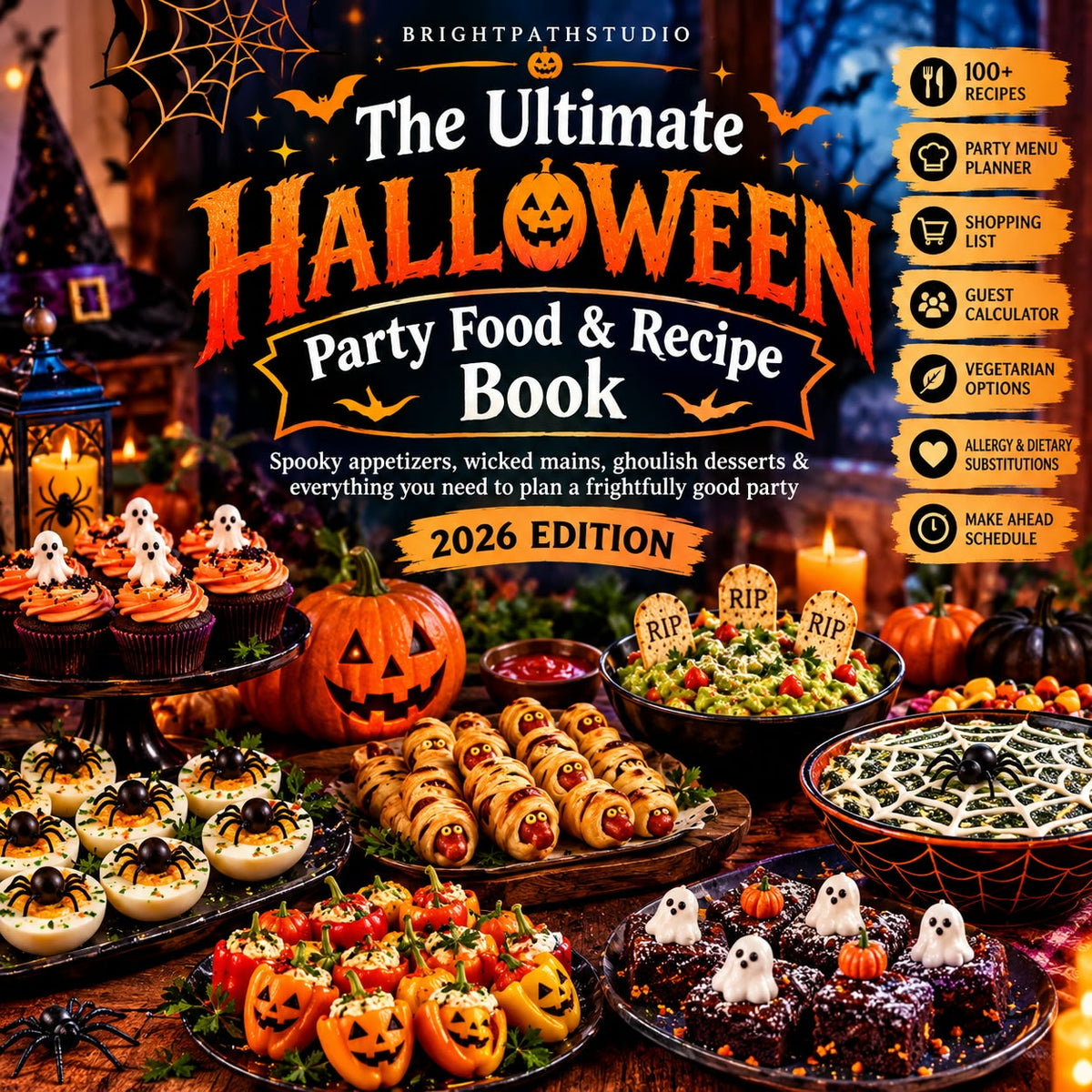Halloween Party Food & Recipe Book 2026 🎃 | 98 Spooky Recipes + Party Planner