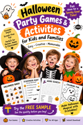 🎃 Halloween Party Printables & Games 2026 | 72-Page Print & Play Party Kit for Kids & Families