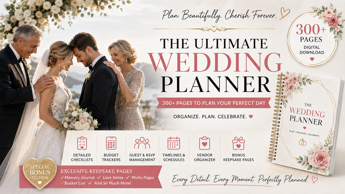 Ultimate 300+ Page Wedding Planner Every Bride Needs in 2026 💍