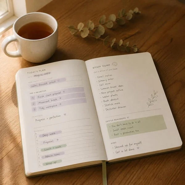ADHD Life OS — Free Starter Kit (7 Pages)  Gentle Planning for Scattered Minds — Digital Download